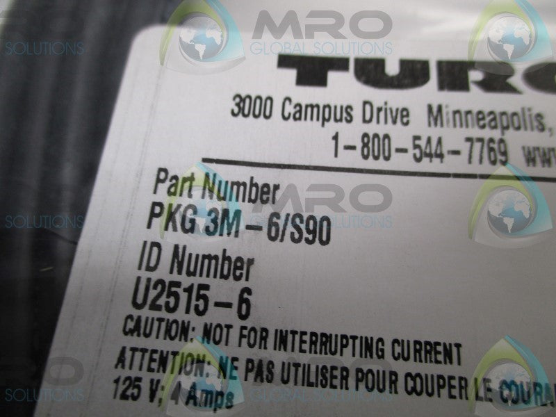 TURCK PKG3M-6/S90 CONNECTOR CORDSET * NEW IN FACTORY BAG *