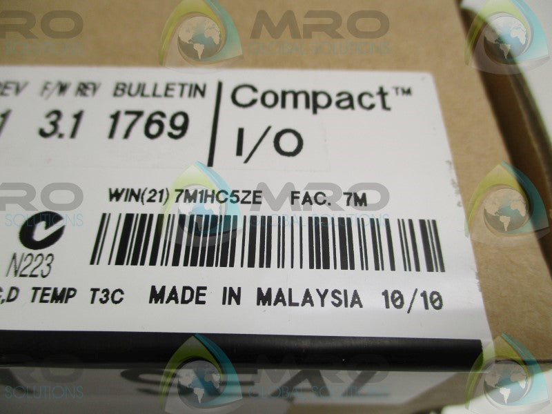 ALLEN BRADLEY COMPACT I/O 1769-IQ32 SER. A F/W 3.1 DATE:2010 * FACTORY SEALED *