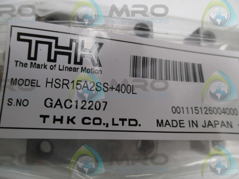 THK HSR15A2SS+400L LINEAR GUIDE RAIL * NEW IN FACTORY BAG *
