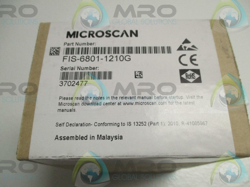MICROSCAN FIS-6801-1210G ETHERNET LENS * FACTORY SEALED *