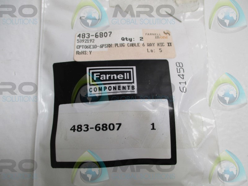 FARNELL CPT06E10-6PSRN CIRCULAR CONNECTOR  NSMP