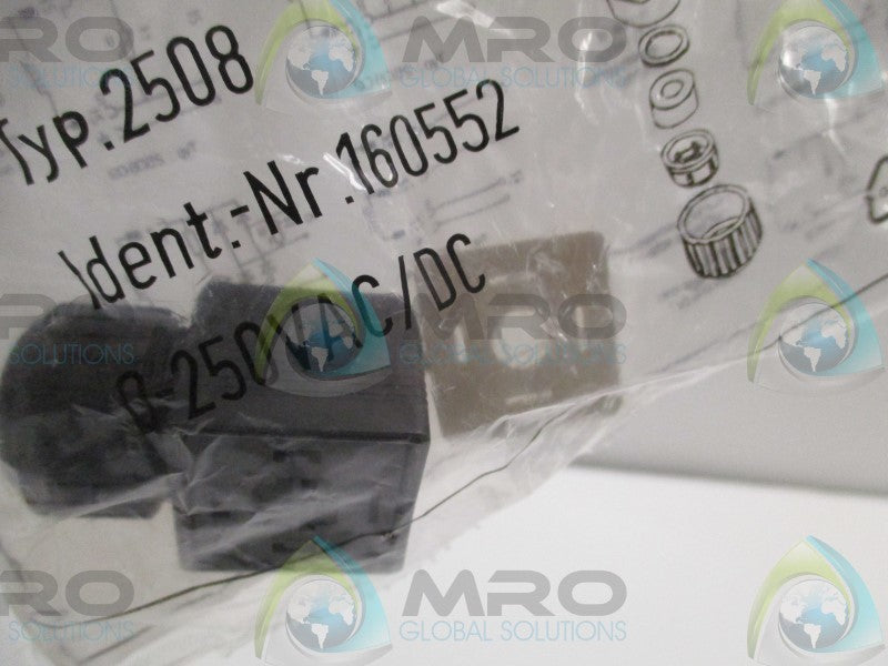 ELECTRICAL TYPE 2508 160552 CONNECTOR 250VAC/DC * NEW IN A FACTORY BAG *