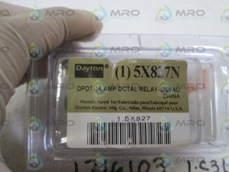 DAYTON 5X827N RELAY * NEW IN ORIGINAL PACKAGE *
