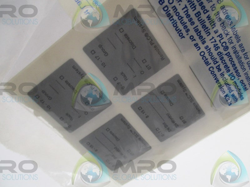 ALLEN BRADLEY 40847-416-51 ADDRESS ID LABELS * NEW IN FACTORY BAG *
