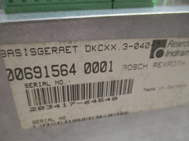 REXROTH DKCXX.3-040-7 ECO SERVO DRIVE (AS PICTURED) * USED*