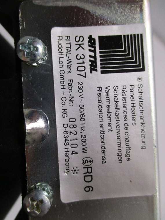 RITTAL SK3107 PANEL HEATERS 200W * USED *