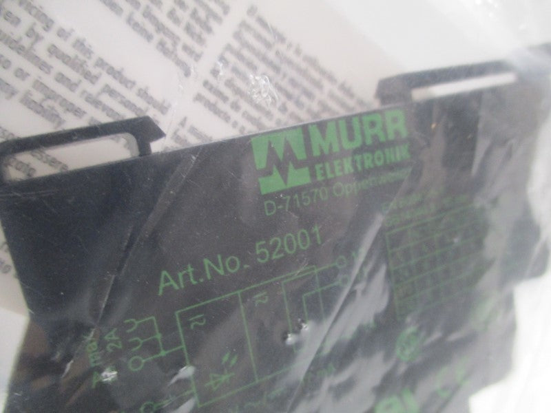MURR ELEKTRONIK 52001 OUTPUT RELAY * NEW IN FACTORY BAG *