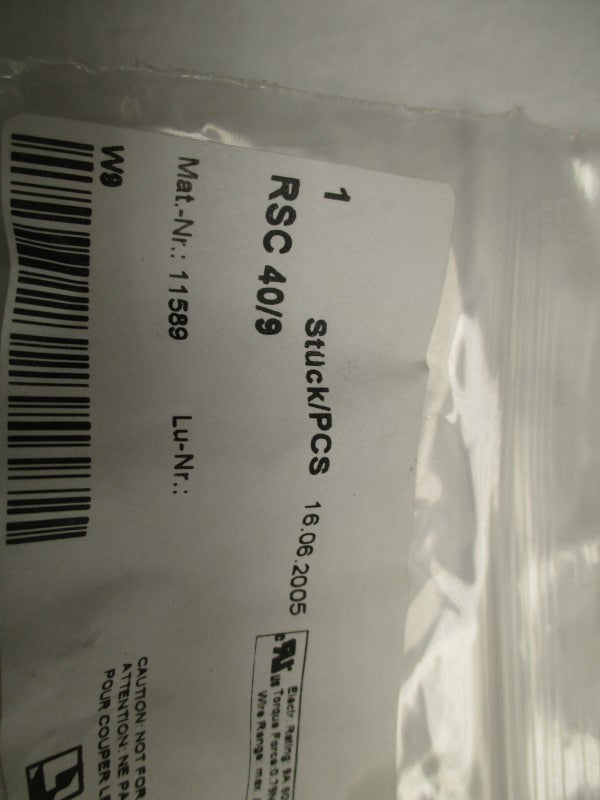 LUMBERG RSC40/9 CONNECTOR * NEW IN FACTORY BAG *