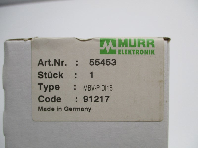 MURR ELEKTRONIK MBV-PDI16 55442 DISCONNECT JUNCTION BOX * FACTORY SEALED *