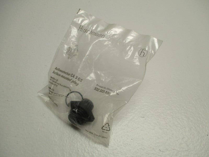 HIRSCHMANN 932322-100 SURFACE MOUNTED PLUG * NEW IN FACTORY BAG *