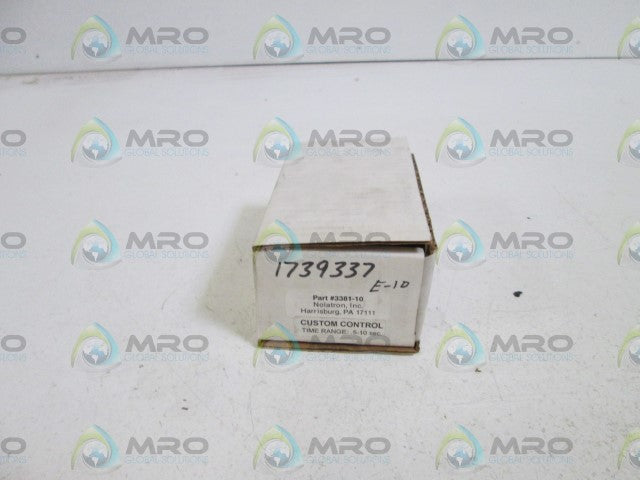 NOLATRON .5-10 SEC  RELAY 3381-10 *NEW IN BOX*
