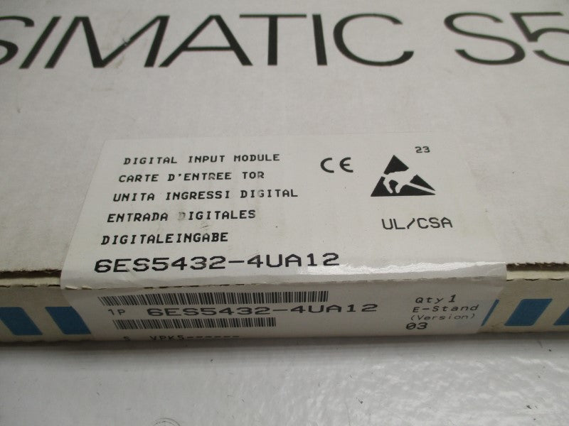 SIEMENS SIMATIC S5 6ES5432-4UA12 DIGITAL INPUT MODULE * FACTORY SEALED *