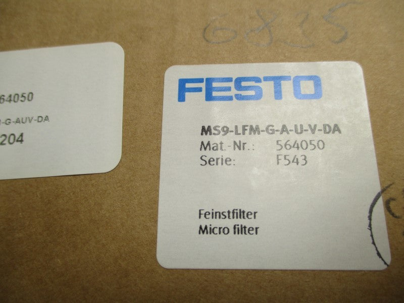 FESTO MS9-LFM-G-A-U-V-DA MICRO FILTER * FACTORY SEALED *