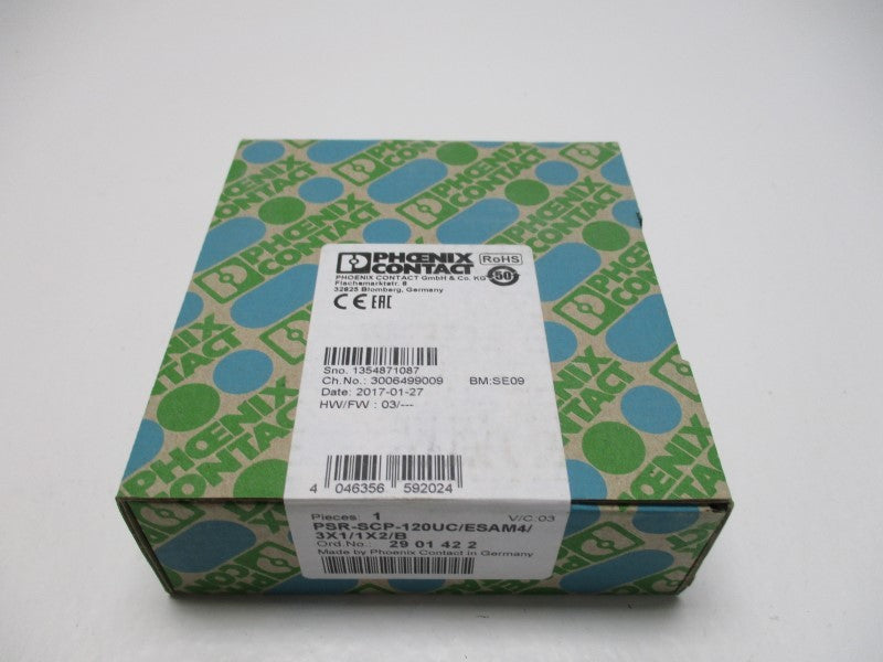 PHOENIX CONTACT PSR-SCP-120UC/ESAM4/3X1/X2/B SAFETY RELAY * FACTORY SEALED *