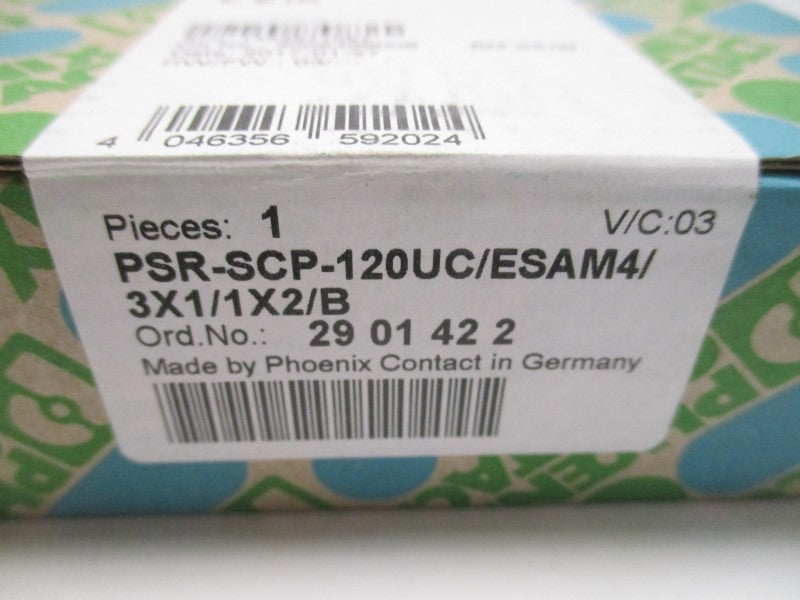 PHOENIX CONTACT PSR-SCP-120UC/ESAM4/3X1/X2/B SAFETY RELAY * FACTORY SEALED *