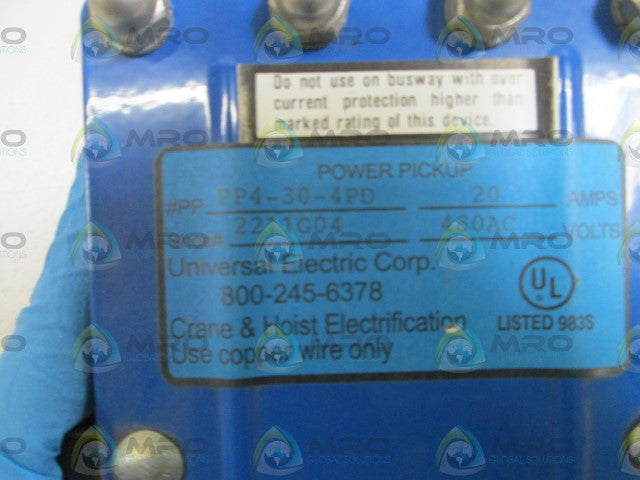 UNIVERSAL ELECTRIC CORP. PP4-30-4PD *NEW NO BOX*