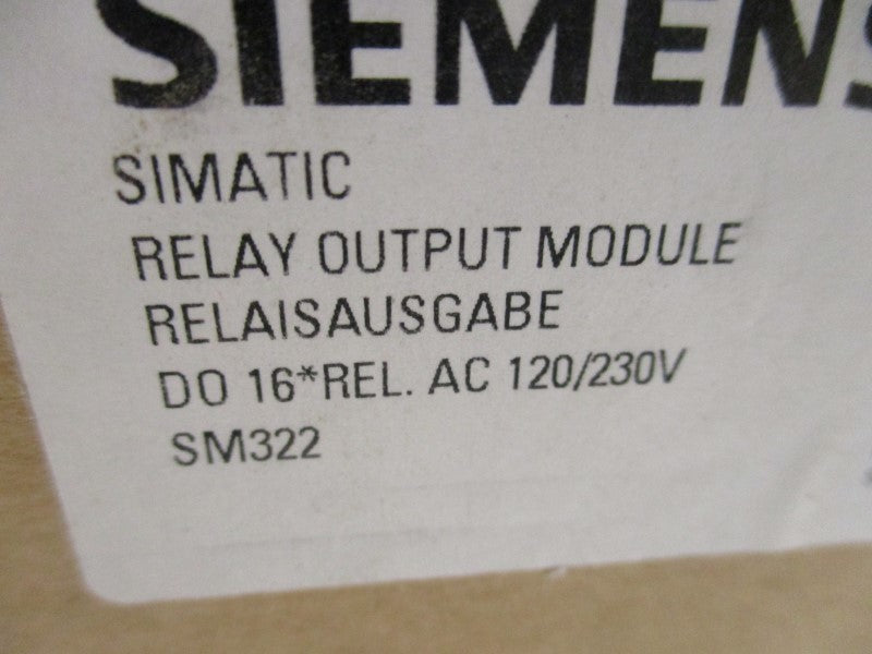 SIEMENS SIMATIC S7 6ES7322-1HH01-0AA0 RELAY OUTPUT * FACTORY SEALED *