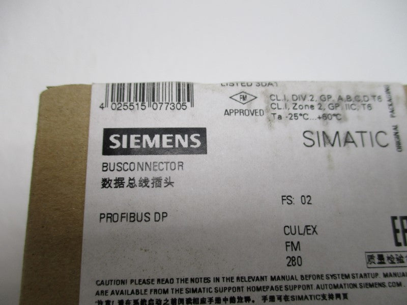 SIEMENS SIMATIC S7 6ES7972-0BB52-0XA0 BUS CONNECTOR * FACTORY SEALED *