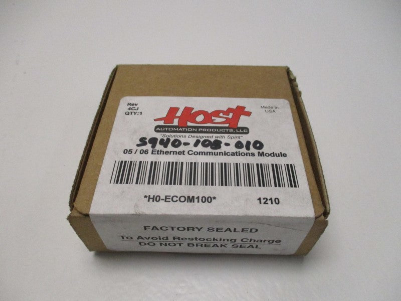 HOST H0-ECOM100 ETHERNET COMMUNICATIONS MODULE * FACTORY SEALED *