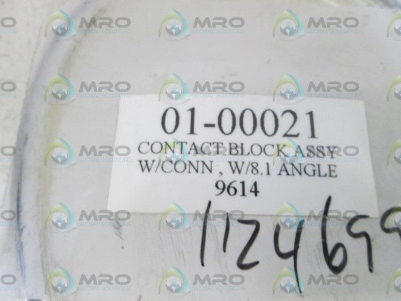 INDUSTRIAL MRO CONTACT BLOCK ASSY W/CONN, W/8.1 ANGLE * NEW IN BAG *