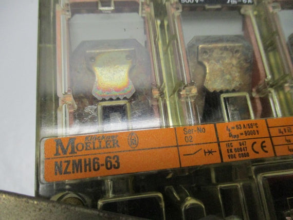 KLOCKNER MOELLER NZMH6-63/ZMR6-63 CIRCUIT BREAKER 40-63A (AS PICTURED) * USED *