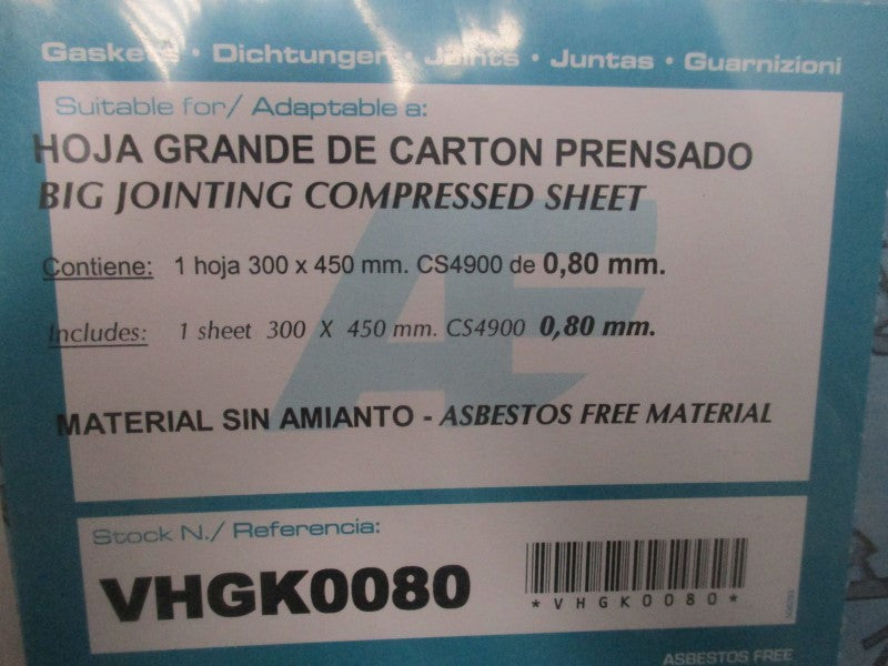 ARTEIN VHGK0080 NIG JOINTING COMPRESSED SHEET 300x450mm * NEW IN FACTORY BAG *