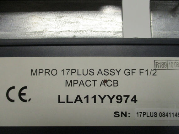 GENERAL ELECTRIC MPRO 17 PLUS TRIP UNIT * USED *