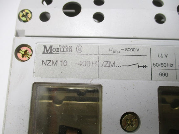 KLOCKNER MOELLER NZM10-400H/ZM-400-NZM10 CIRCUIT BREAKER 400A (AS PIC) * USED *