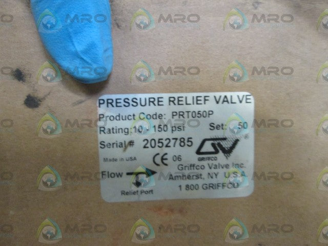 GRIFFCO PRESSURE RELIEF VALVE PRT050P *NEW IN BOX*