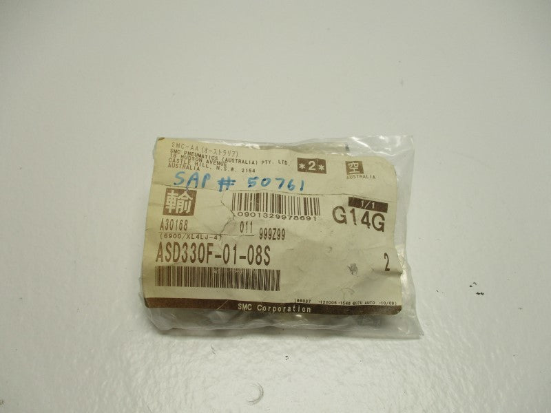 SMC ASD330F-01-08S DUAL SPEED CONTROLLER (PKG OF 2) * NEW IN FACTORY BAG *