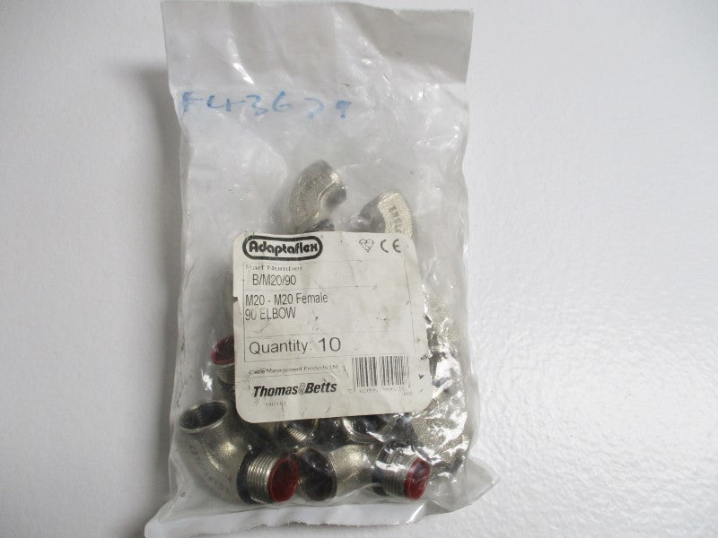 ADAPTAFLEX B/M20/90 FEMALE ELBOW 90-DEG (PKG OF 10) * NEW IN FACTORY BAG *