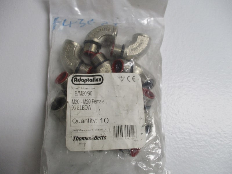 ADAPTAFLEX B/M20/90 FEMALE ELBOW 90-DEG (PKG OF 10) * NEW IN FACTORY BAG *