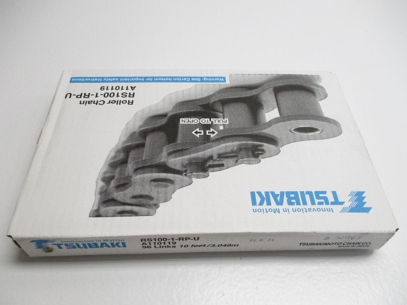 TSUBAKI RS100-1-RP-U ROLLER CHAIN 96 LINKS * FACTORY SEALED *