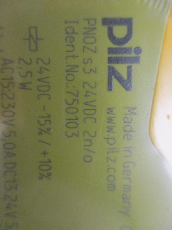 PILZ PNOZ-S3-24VDC-2N/O SAFETY RELAY * NEW IN ORIGINAL PACKAGE *