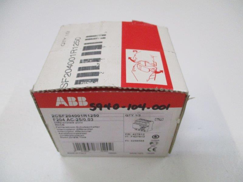 ABB 2CSF204001R1250 CIRCUIT BREAKER 25A * FACTORY SEALED *