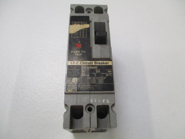 SIEMENS HE42B060 CIRCUIT BREAKER 60A 480VAC  UNMP