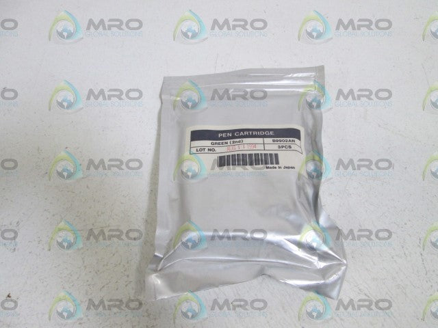 YOKOGAWA B9902AN GREEN PEN CARTRIDGE (PKG OF 3) *NEW IN ORIGINAL PACKAGE*