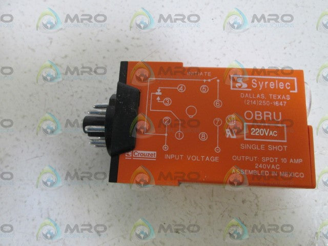 SYRELEC RELAY 220VAC OBRU *USED*