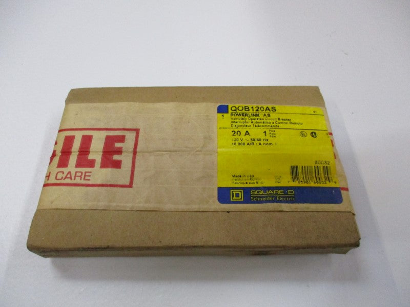 SQUARE D QOB120AS CIRCUIT BREAKER 20A 120V * FACTORY SEALED *