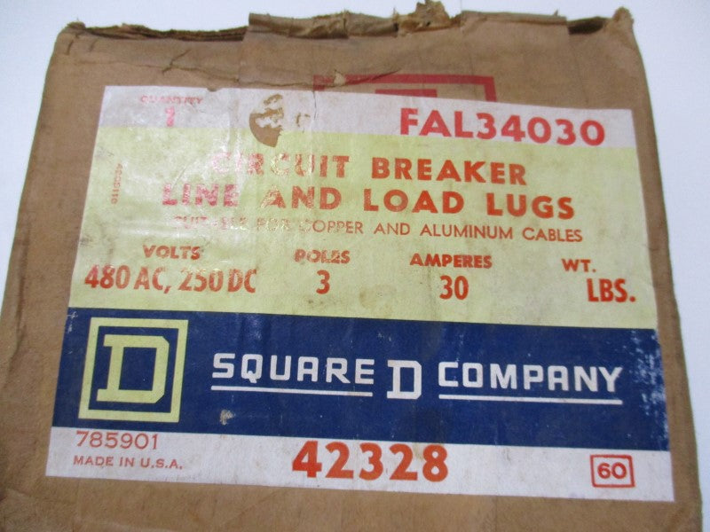 SQUARE D FAL34030 CIRCUIT BREAKER 30A 480VAC * FACTORY SEALED *
