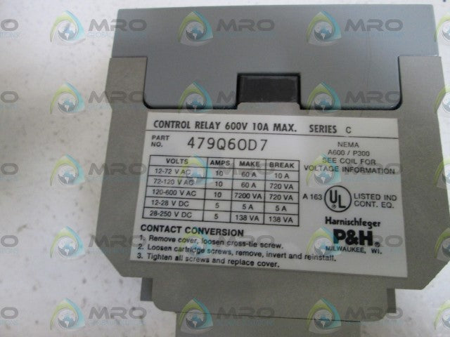 HARNISCHFEGER P&H RELAY 479Q60D7 *NEW IN BOX*