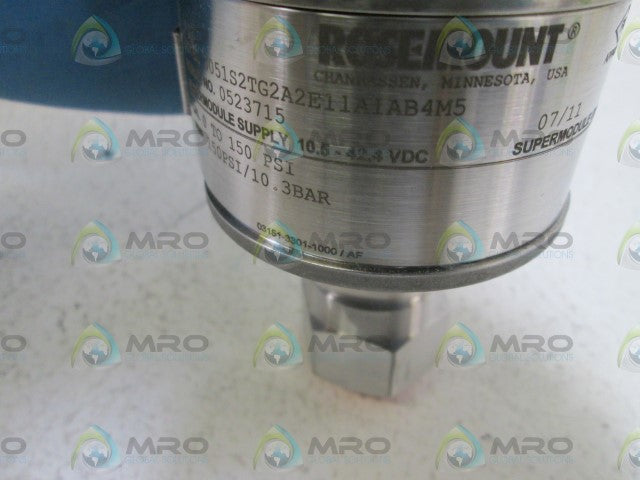 ROSEMOUNT PRESSURE TRANSMITTER 3051S2TG2A2E11A1AB4M5 *NEW NO BOX*