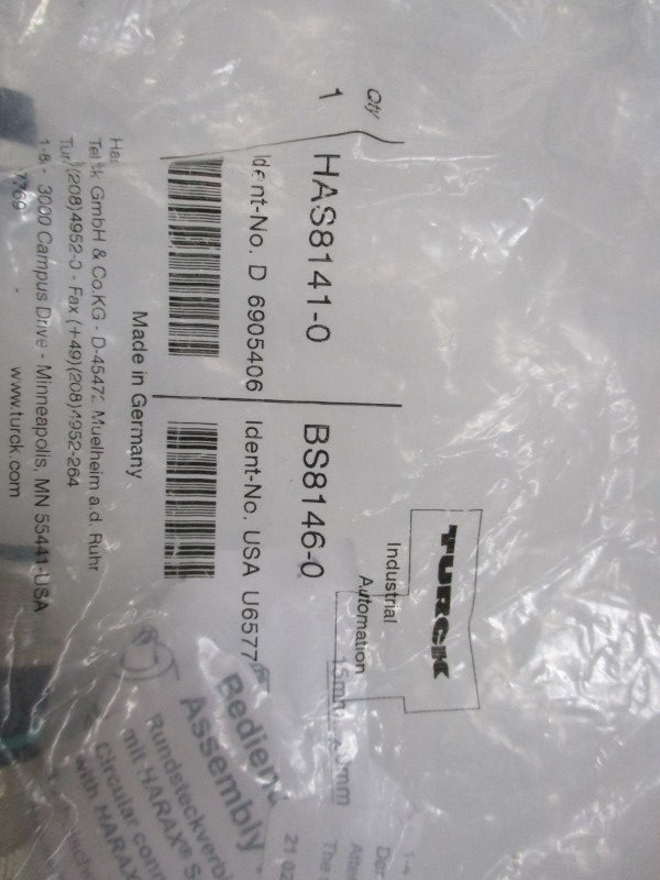TURCK BS8146-0 * NEW IN FACTORY BAG *