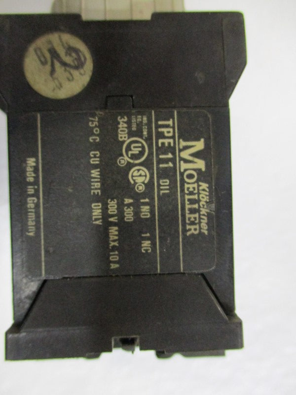 KLOCKNER MOELLER TPE11DIL * USED *
