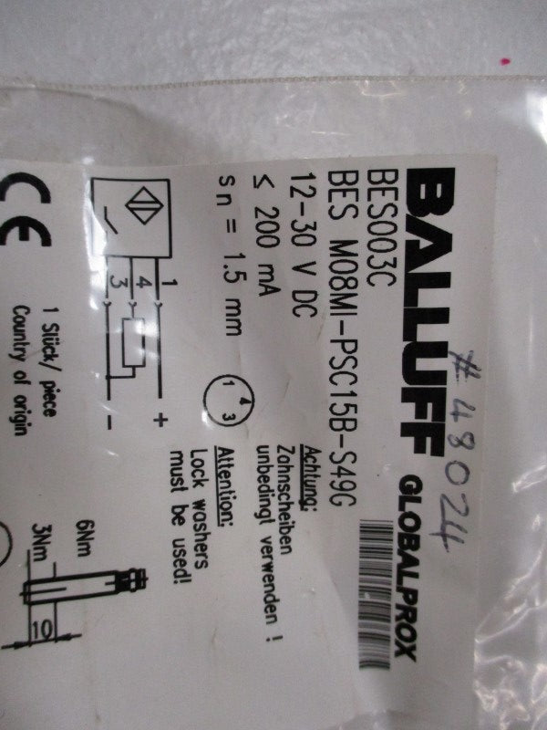 BALLUFF BESM08MI-PSC15B-S49G * NEW IN FACTORY BAG *