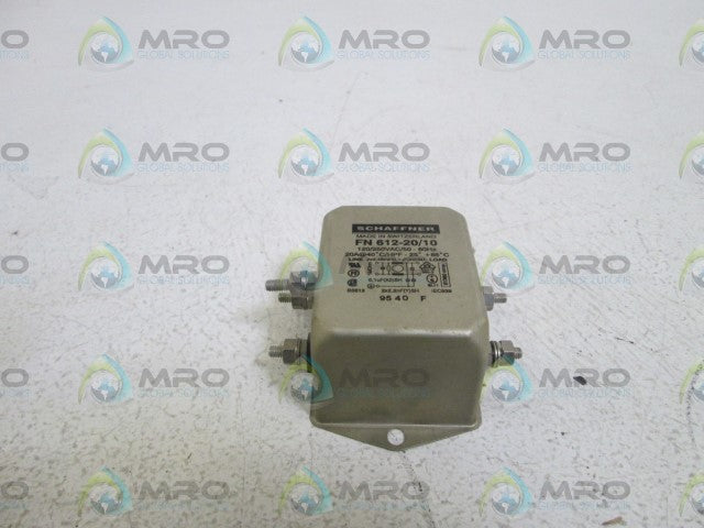 SCHAFFNER POWER LINE FILTER FN 612-20/10 *USED*