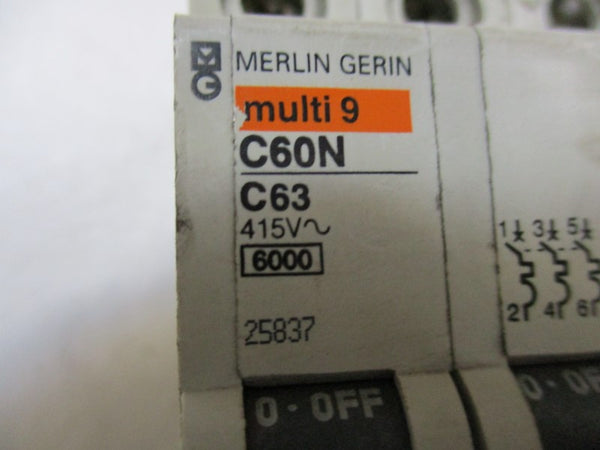 MERLIN GERIN 25837 CIRCUIT BREAKER 63A 415V  UNMP