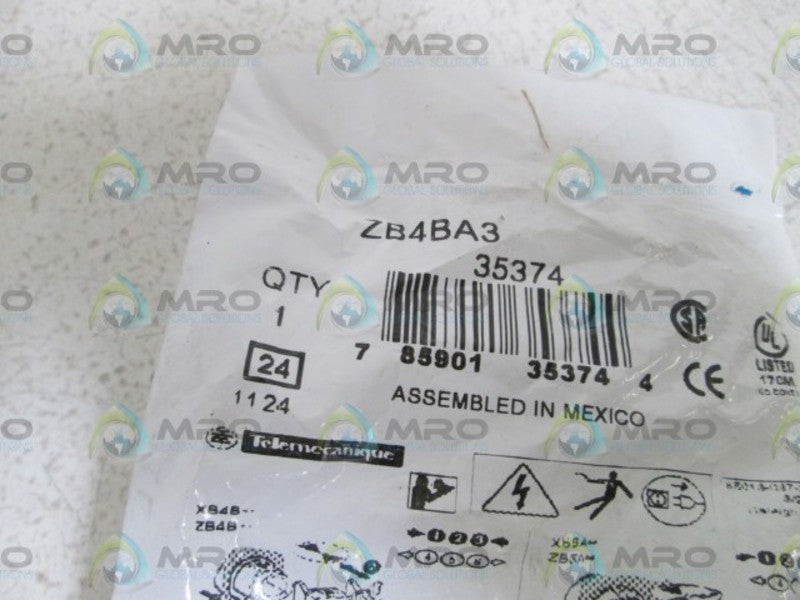 SCHNEIDER ELECTRIC PUSHBUTTON (GREEN) ZB4BA3 * NEW IN FACTORY BAG *