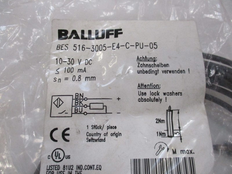 BALLUFF BES516-3005-E4-C-PU-05 * NEW IN FACTORY BAG *