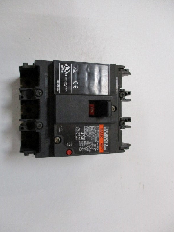FUJI ELECTRIC SA53C BB3BSC-040 CIRCUIT BREAKER 40A 220VAC NSNP
